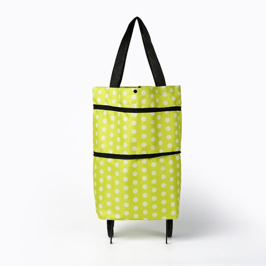 2 In 1 Oxford Cloth Shopping Bag Foldable Shopping Trolley Cart