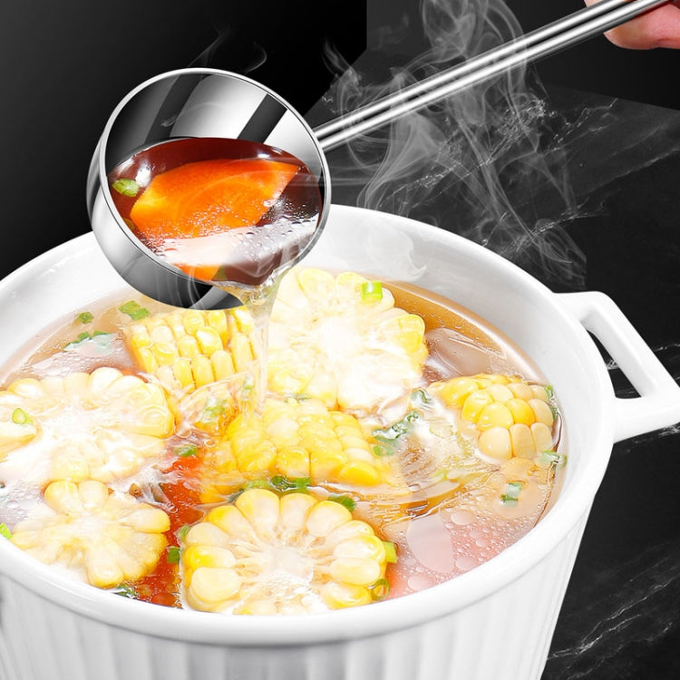 Kacheeg Stainless Steel Hot Oil Skillet Kitchen Small Oil Pouring Spoon, Style: 304 Single Layer Steel