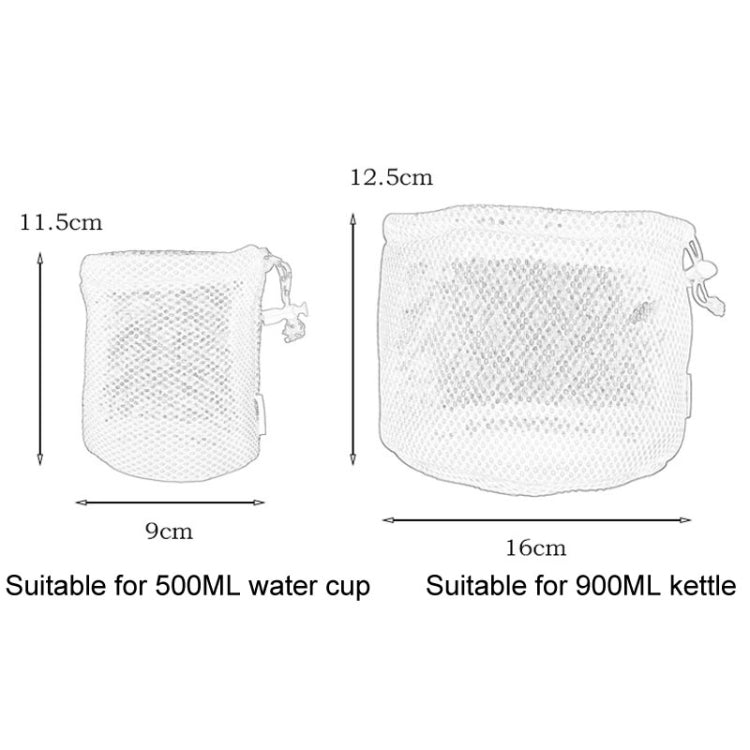 COOL CAMP CF-3019 Outdoor Camping Sandwich Round Bottom Storage Bag Portable Camping Mug Teapot Tableware Mesh Bag, Specification: Small