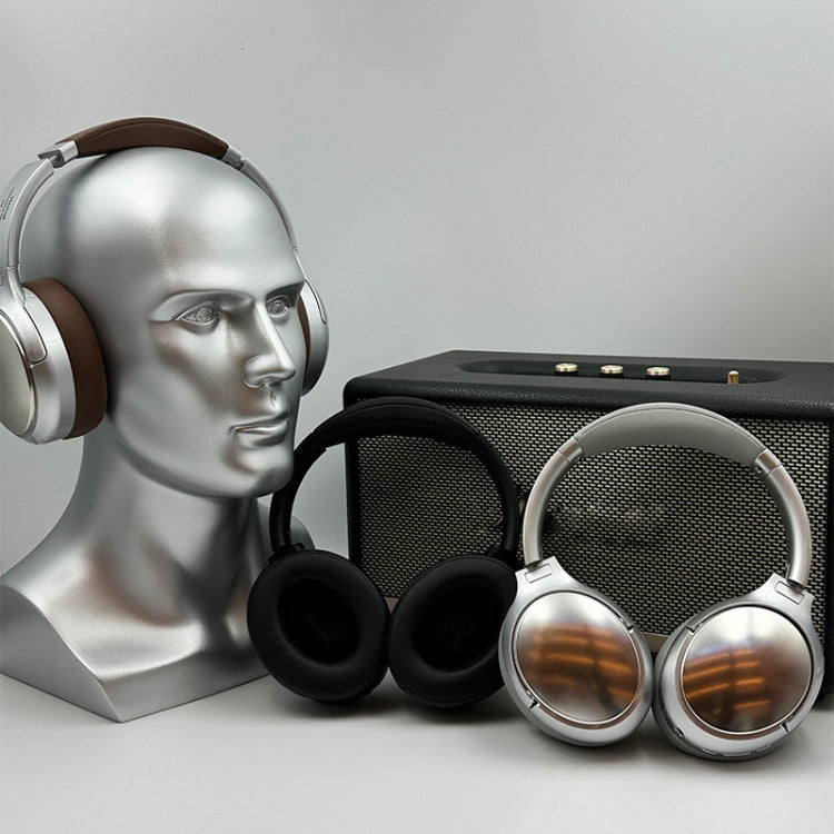 SOYTO VJE901 Retro Bluetooth Headset Metal Headband Wireless Sports Headset(Silver Brown)