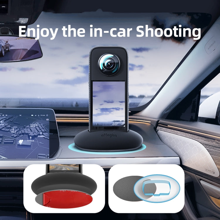 For Insta360 X3 aMagisn Car Base Sports Camera Accessories(Base+Double-sided Glue)