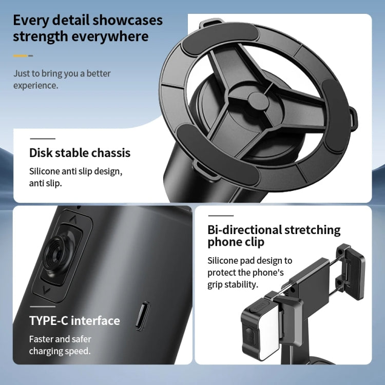 Pixel A200 Auto Tracking Gimbal Stabilizer 360 Degree Rotation Selfie Stick With Fill Light Set 2