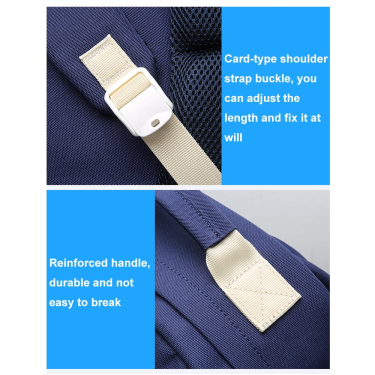 Bopai 68-01729 Large Capacity Canvas Lightweight and Breathable Student Schoolbag(Black 2)