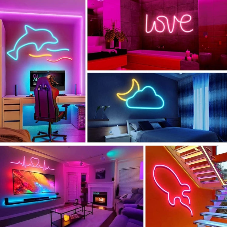 LIXINCORDA 2m 5V USB Touch Control LED Light Strip Flexible Neon Silicone Soft Strip(Pink)