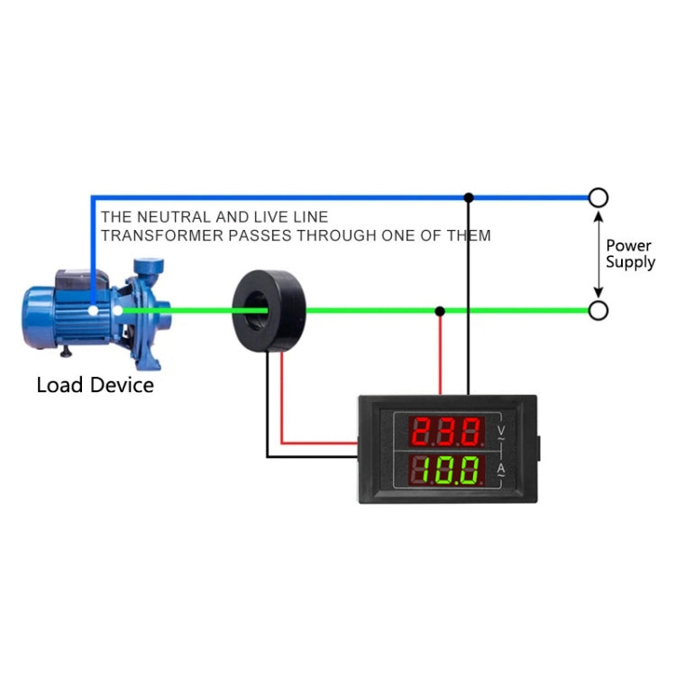 SINOTIMER D85-5035VA Compact Dual-Display Single-Phase AC Digital Voltage And Current Meter