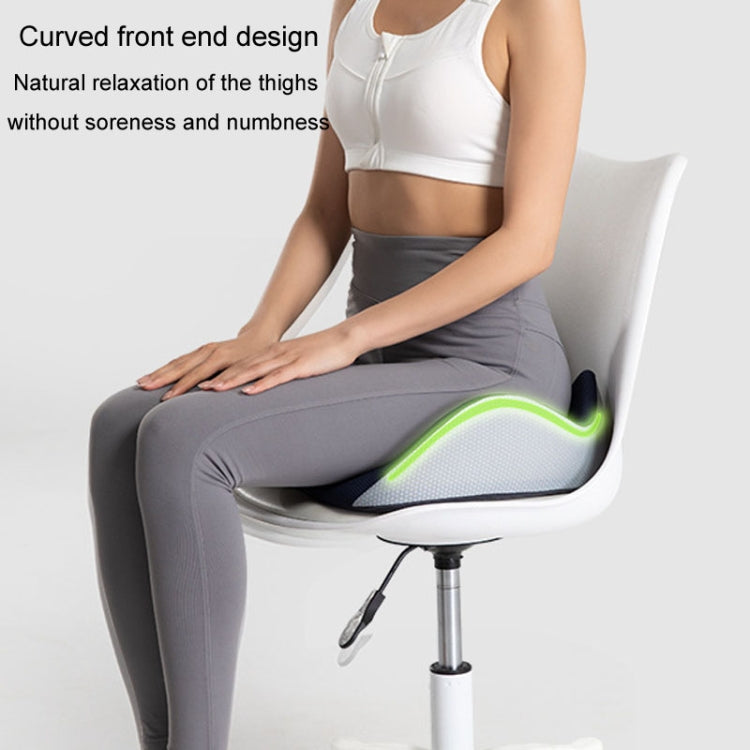 BEWALKER Slow Rebound Memory Foam Cushion Thickened Breathable Office Chair Seat Pad(Grey)