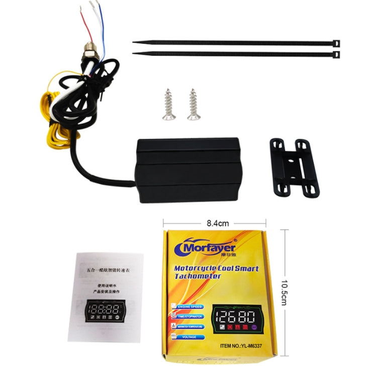 4 in 1 Water Temperature Meter Morfayer Locomotive Intelligent Multi-function Tachometer