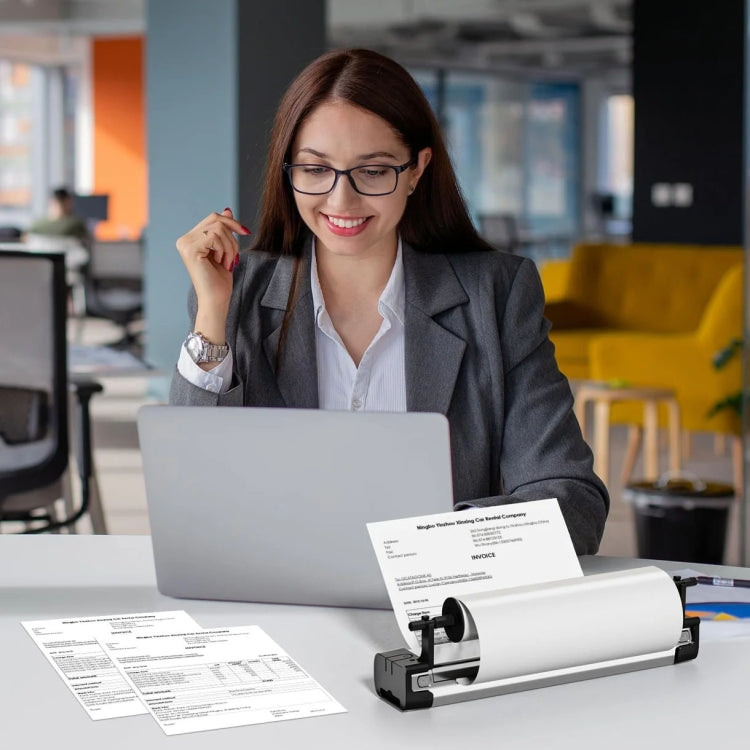 Phomemo 1 Roll A4 Thermal Paper Use With M08F Printer Holder For M832/M833/M834/M835/P831/Q302 Printer