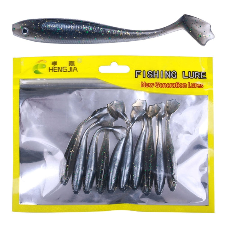 10.5cm 6pcs /Pack HENGJIA T-Tail Soft Dummy Bait Freshwater Fishing Lures(Color 1)