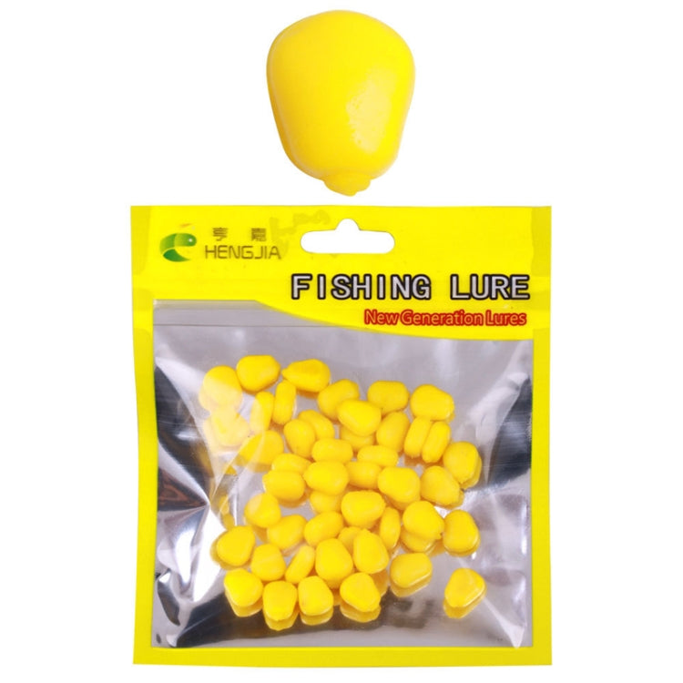 50pcs /Pack HENGJIA SO183 Floating Water Corn Soft Bait Plastic Lua Dummy Lures(Red)