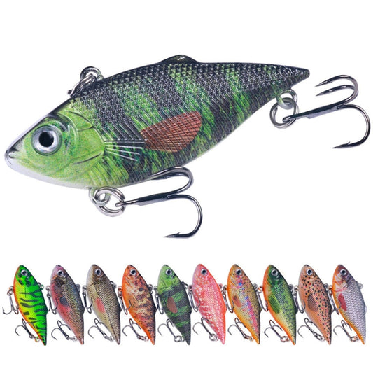 10colors /Set HENGJIA VI101 Painted VIB Dummy Lure Lua Submerged Baits, Size: 6.4cm 8g