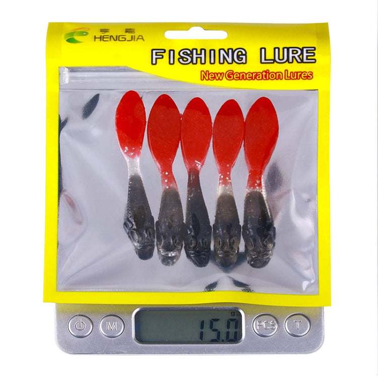 7cm 5pcs /Pack HENGJIA SO177 Dual Color Imitation Fishing Lure Freshwater Soft Dummy Bait(Color 4)