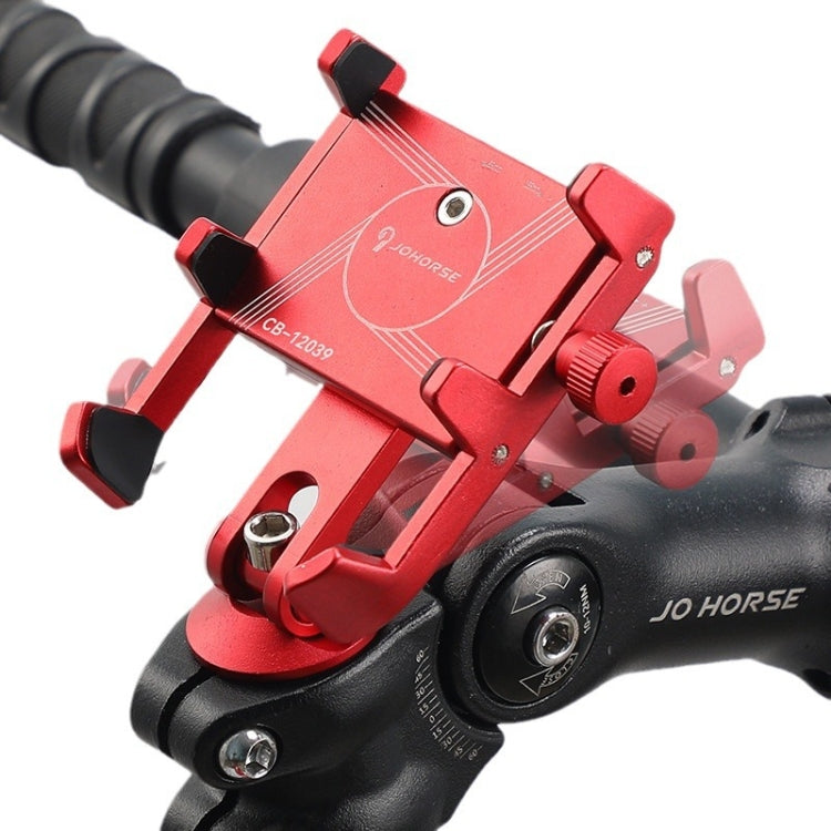 JOHORSE Bicycle Shockproof Mobile Phone Holder Motorcycle Riding Equipment, Color: Stem Silver