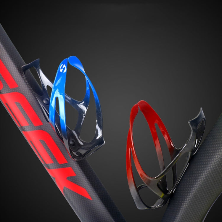 TOSEEK Outdoor Cycling Carbon Fiber Open Water Bottle Cage, Color: Black Matt