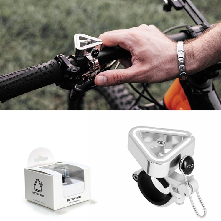 N+1 Mountain Bike Bell Universal Triangle Copper Bell, Clip Ring Black, Clip Ring Silver, Rubber Band Black