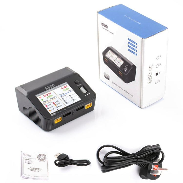 ToolkitRC M6DAC Dual Way Aeromodelling Drone Li-Po Battery Balance Charger(EU Plug)