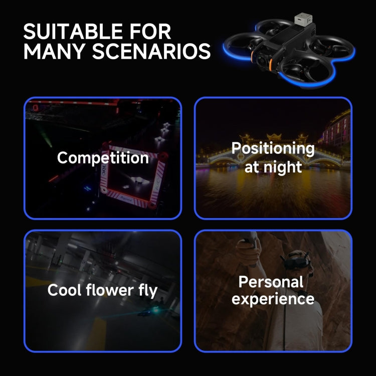 For DJI Avata 2 RCSTQ Colorful Luminous Light Belt High Bright Tube Night Flight Warning Light Strip(Fluorescent)