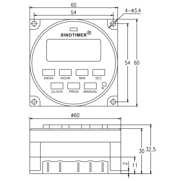 SINOTIMER TM618SH 1 Second Interval Digital LCD Timer Switch Programmable Time Relay 5V