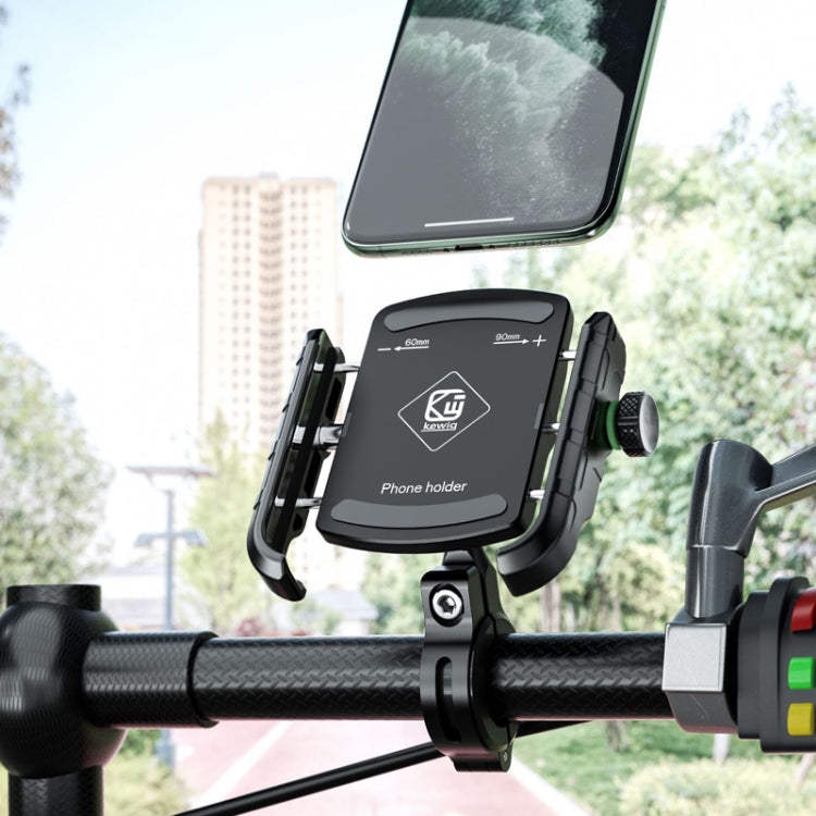 Kewig M8S Bicycle Aluminum Navigation Mount Outdoor Cycling Cell Phone Holder(Black)
