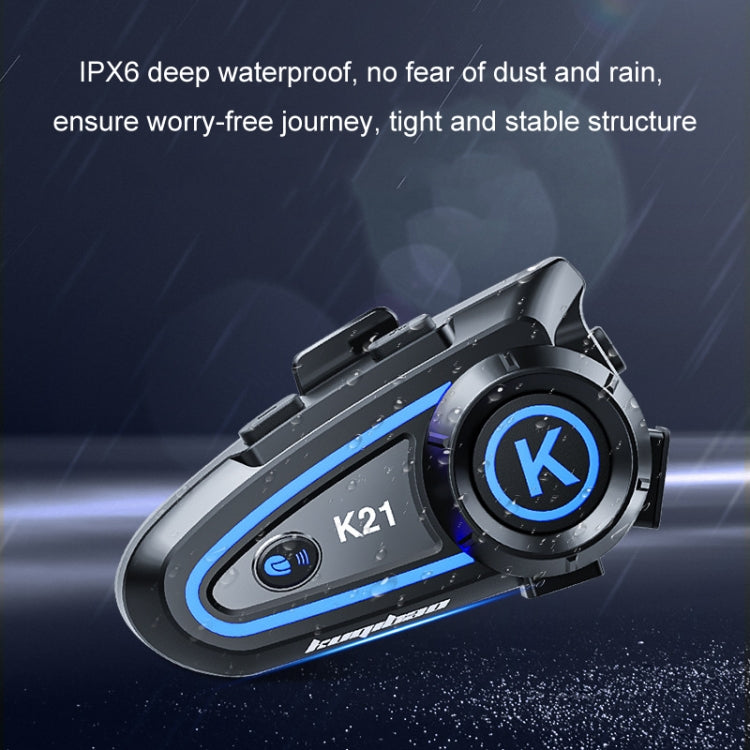 KUQIBAO Motorcycle Helmet Long-lasting Waterproof Bluetooth-compatible Headset with Light(Soft Microphone)