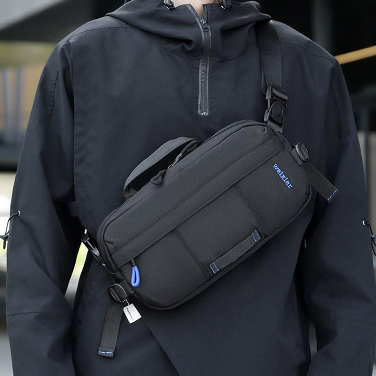 WEIXIER D512 Men Large Capacity Crossbody Chest Bag Waterproof Casual Sports Pack(Black)
