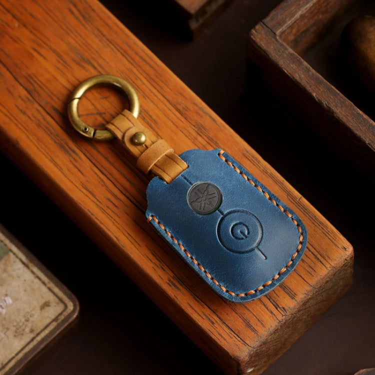 For YAMAHA NMAX155/XMAX300/Aerox/Jauns Hallmo Motorcycle Key Cover, Color: 1 Key Blue Hollowed