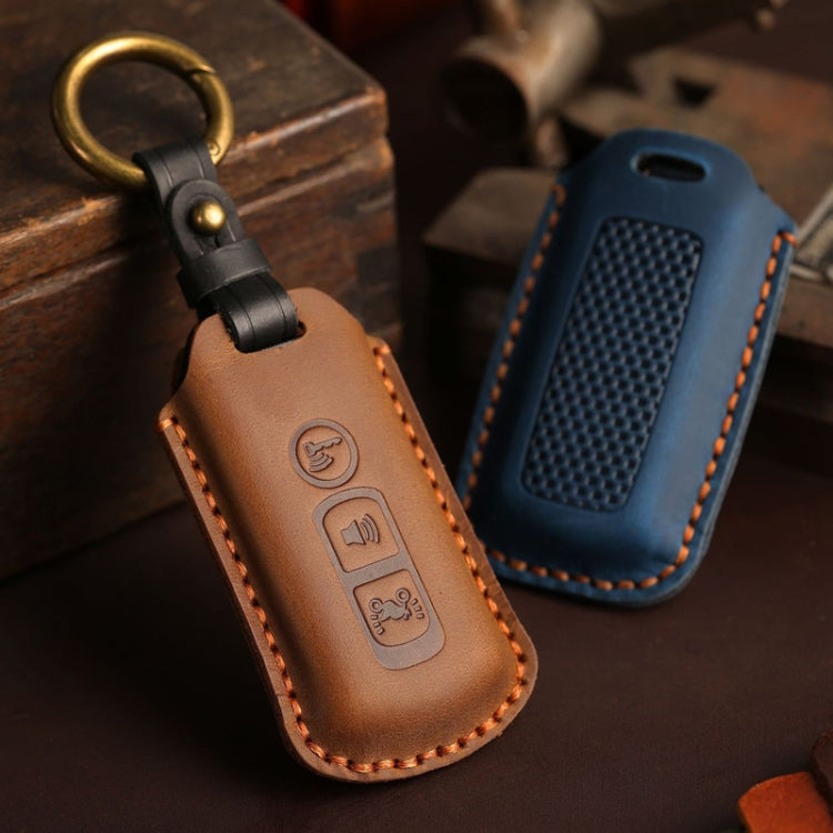 For Honda NS125LA/Lead125/PCX160/Forza 350 Hallmo Motorcycle Key Case, Color: 2 Keys Blue
