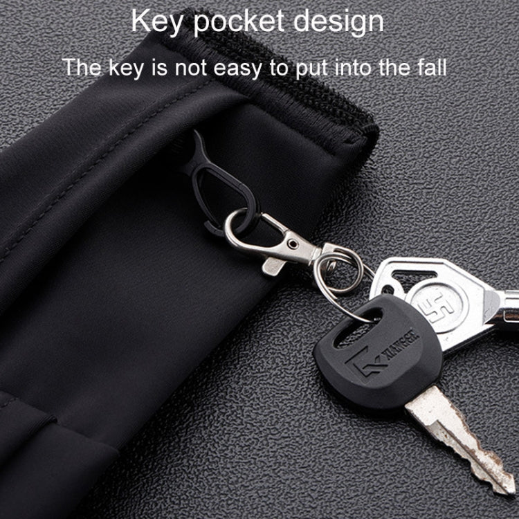 Small OUDU Outdoor Sports Portable Wrap-Around Waist Pack Unisex Cell Phone Bag(Black)