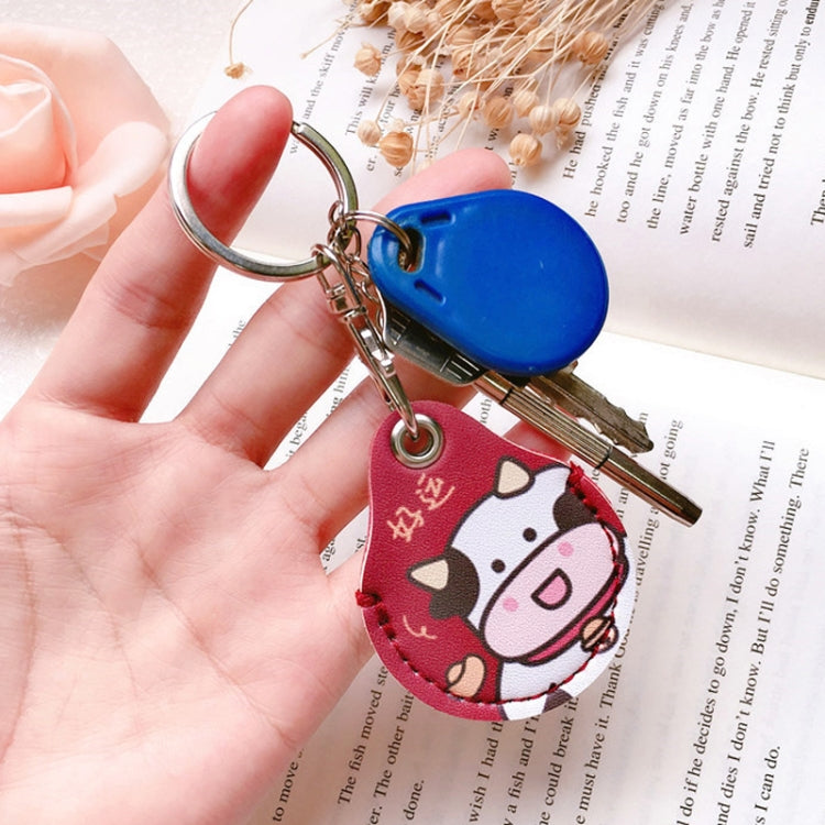 2pcs Cute Sensor Access Door Card Cover Keychain Elevator Water Drops Round Key Holder, Pinch Winnie the Pooh, Pinch Strawberry Bear, Purple Rabbit, Cookie Doraemon, Fortune Cat, Circus, Starry Bear, Starry Bunny, Rich Woman Red, Naughty Tiger, Fortune...