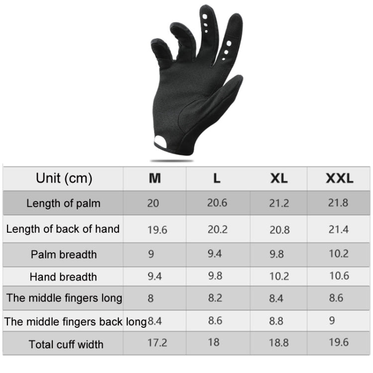 WEST BIKING Cycling Anti-slip Breathable Touch Screen Gloves, Size: XL(Black)
