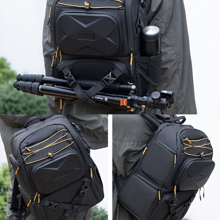 Cwatcun D132 DSLR Camera Backpack Hard-shell Crashproof Waterproof Decompression Shoulder Photo Bag, Color: 1st Generation Large Black