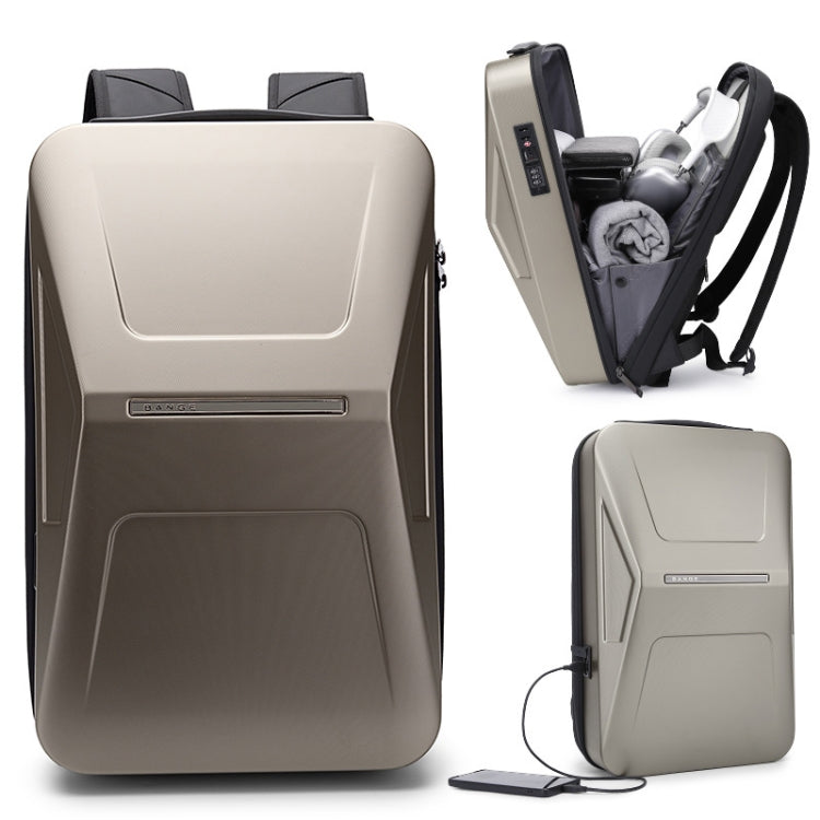 BANGE BG-3005 Hard Shell Men Backpack Laptop Personalised Shoulder Bag(Black)