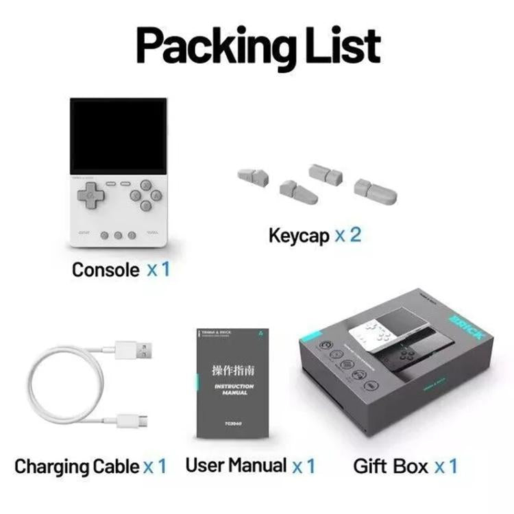 TRIMUI BRICK Open Source Pocket Console Portable Wireless Bluetooth HD Retro Arcade, Size: 256G(White)