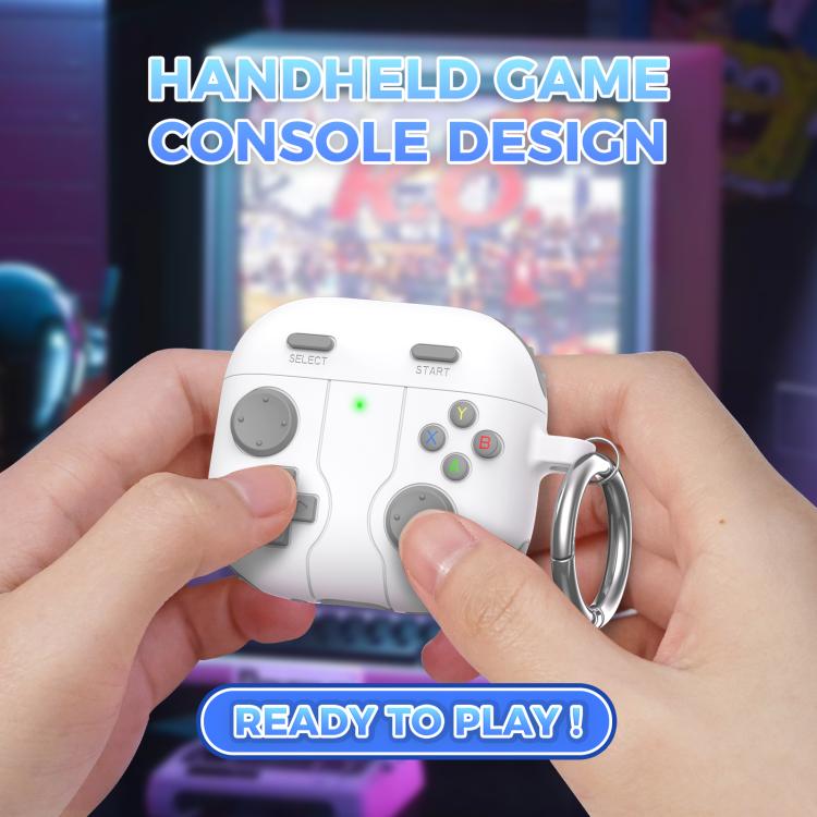 For AirPods 4 AhaStyle WG166 Personalised Game Console Shape Silicone Protective Case(Black)