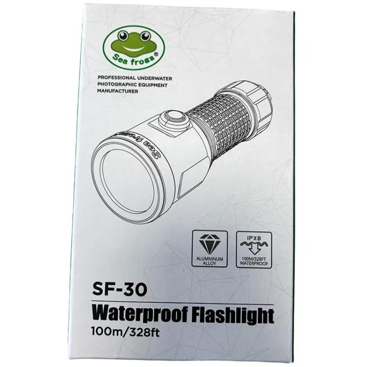 Sea Frogs SF-30 100m/325FT Underwater Video Light 3000 lm Diving Flashlight(Green)