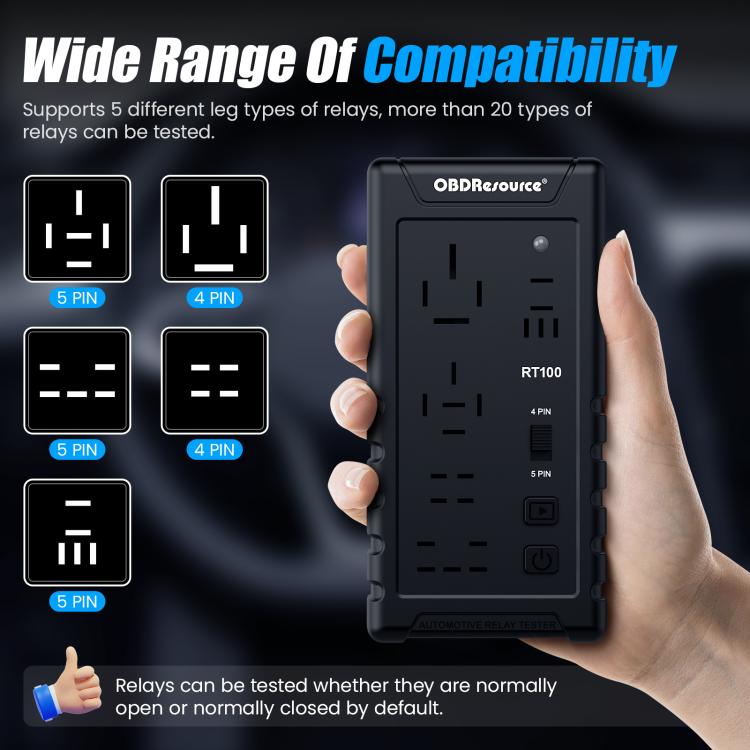 OBDResource 12V Automotive Relay Tester, Model: RT100