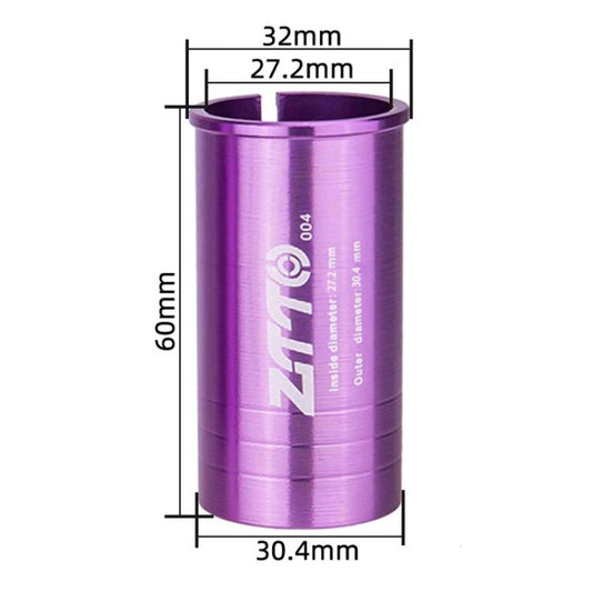 27.2-30.4mm 004 2pcs ZTTO Bicycle Seat Post Conversion Sleeve Reducer Cover(Purple)