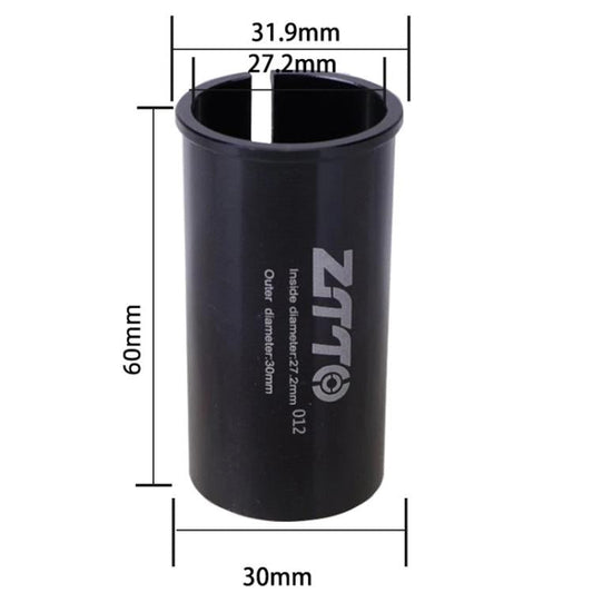27.2-30mm 012 2pcs ZTTO Bicycle Seat Post Conversion Sleeve Reducer Cover(Black)