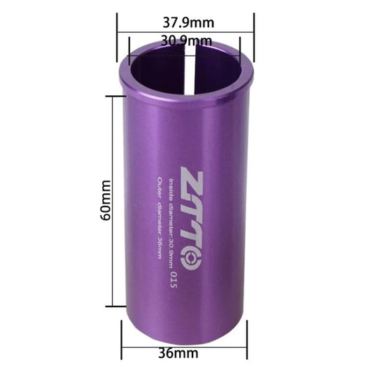 30.9-36mm 015 2pcs ZTTO Bicycle Seat Post Conversion Sleeve Reducer Cover(Purple)