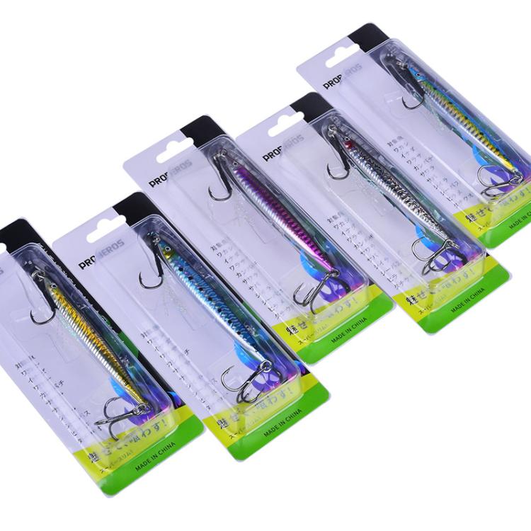 21G PROBEROS LF151 Long-Distance Casting Sinking Lure 3D Fast-Draw Sea Fishing Mackerel Hook(A)