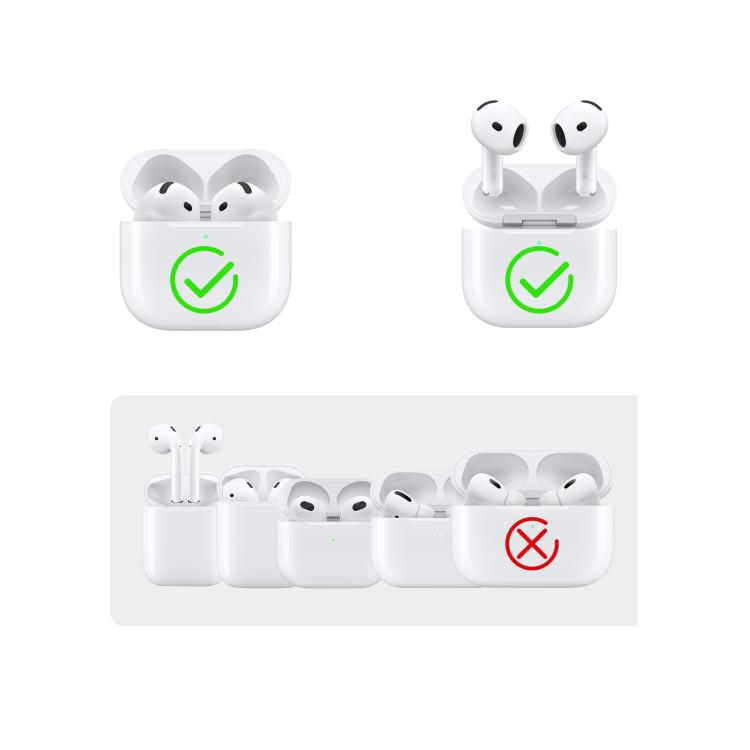 For AirPods 4 AhaStyle WG167 With Safety Locking Integrated Protective Case(White)
