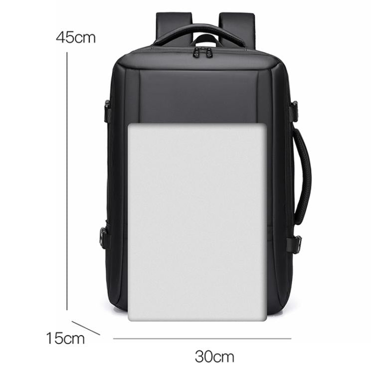 WEIXIER B759 Simple Expandable Men Shoulder Bag Large Capacity Laptop Backpacks(Gray)