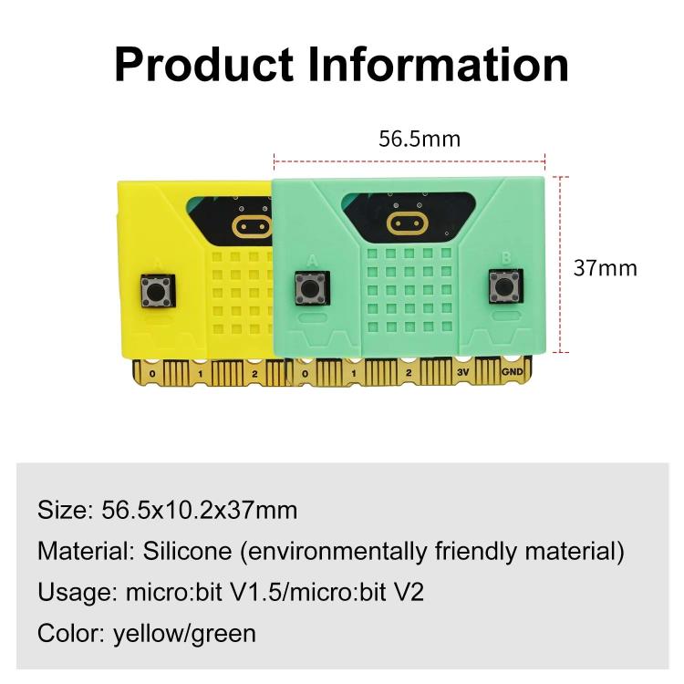 Yahboom For Micro:bit V1.5/ V2 Board Silicone Case Protective Shell(Yellow)