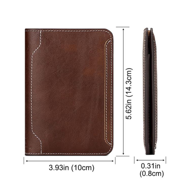 HUMERPAUL BP734 Leather Passport Document Holder(Black)