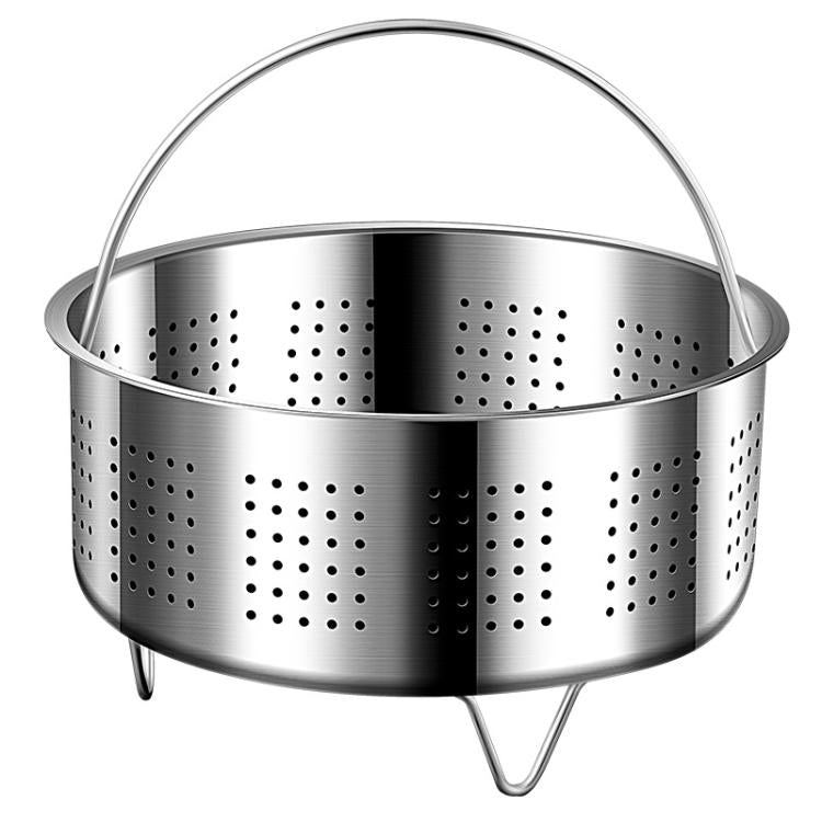 Kacheeg 304 Stainless Steel Steamer Basket for Rice Cooker/Pots with Handles & Stand Non-perforated 13.8cm