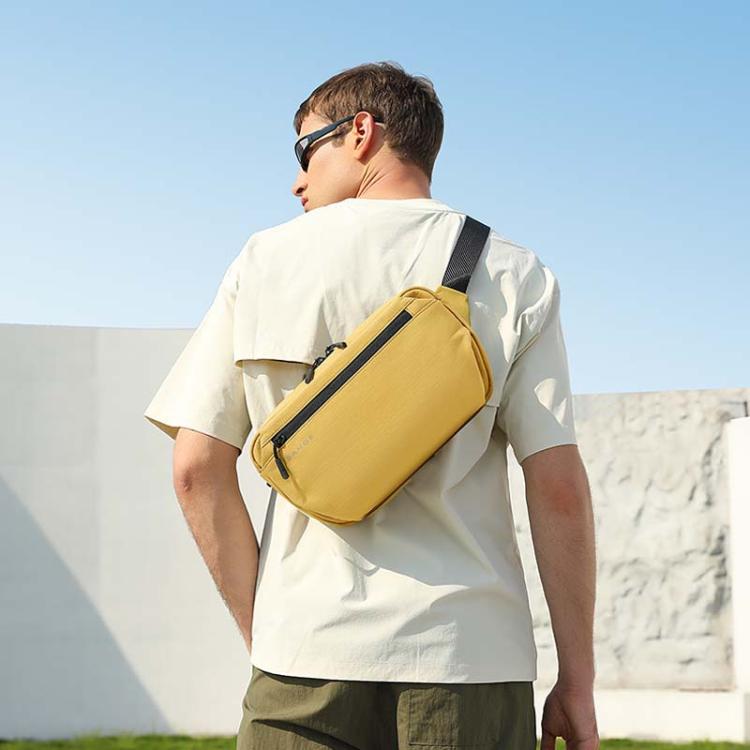 BANGE BG-7851 Men Crossbody Bag Multifunctional Lightweight Casual Commuting Chest Pack Small Shoulder Bag(Black)