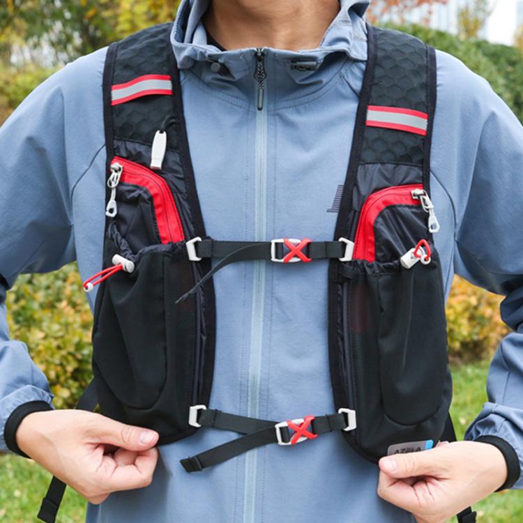 AZELA A1314 Outdoor Sports Backpack Portable Cycling Bag Breathable Lightweight Running Backpack(Red)