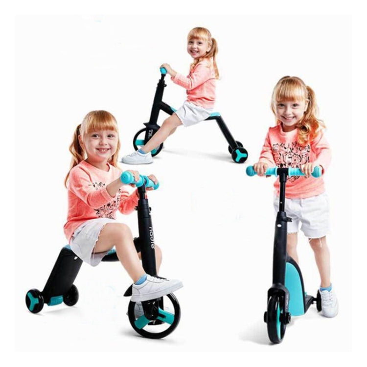 nadle FoldableThree-wheeled Three-mode Balance Bicycle Child Scooter(Blue)
