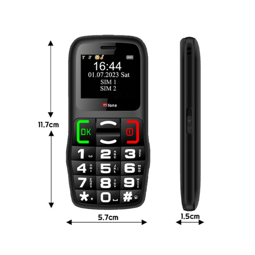 TTfone TT220 Big Button Mobile with Mains Charger