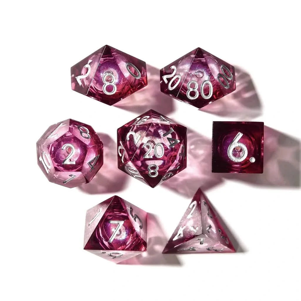 Moonbeam | Liquid Core Dice | Resin | 7 Piece Set